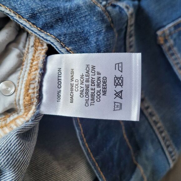 Womens High Rise Barrel Baggy Ankle Jeans Size 12 Blue Balloon 100% Cotton Nwt - Picture 7 of 9